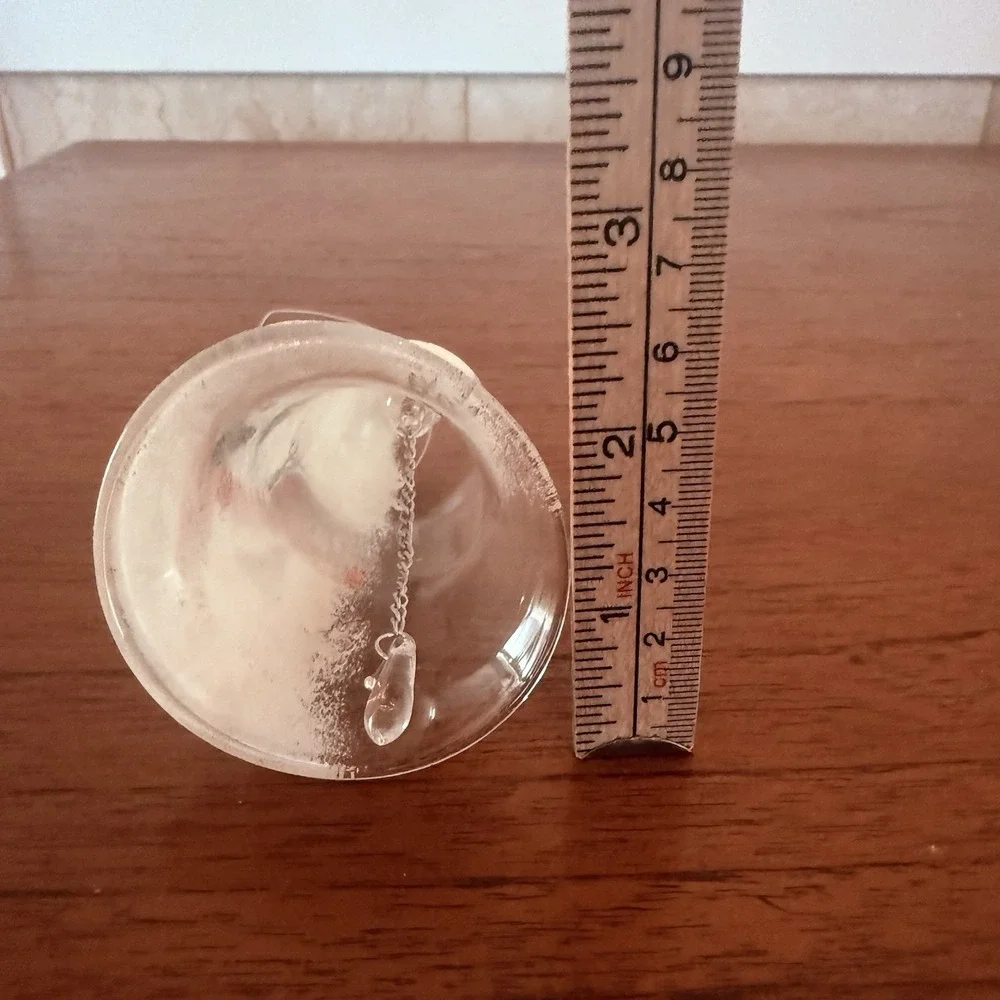 Hand Painted Winter Wonderland Bell Christmas Ornament Glass‎ Cottage